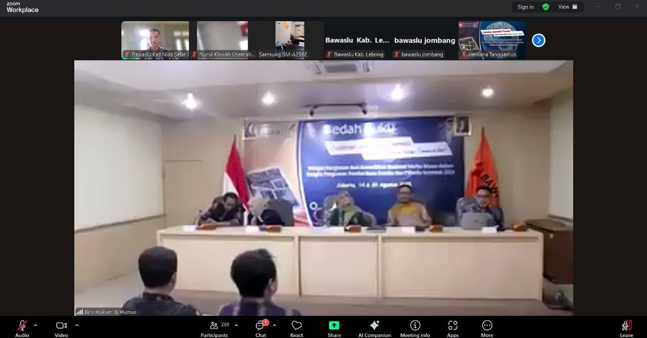 Foto: Narasumber pada Kegiatan Koalisi Pewarta Pemilu dan Demokrasi (KPPD) yang dilaksanakan secara Daring Kamis,(14/8/2025)