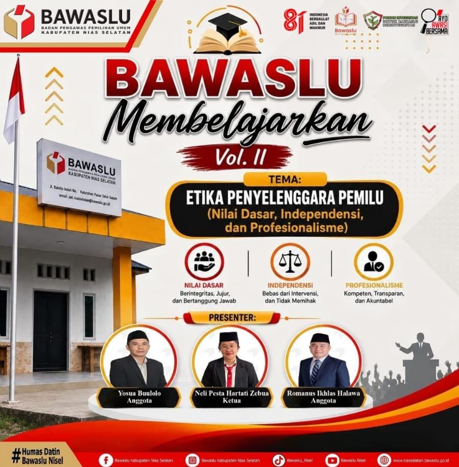 Foto : Flyer Kegiatan Pelaksanaan Bawaslu Membelajarkan Volume 2