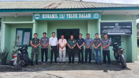 Bawaslu Nias Selatan Berkoordinasi dengan KORAMIL 12/ TELUK DALAM (21/07/2025)
